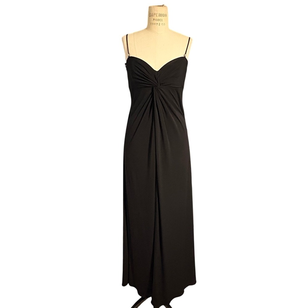 Blondie Nites Linda Bernell Black Maxi Dress Special Occasion Gown Size 9 058545